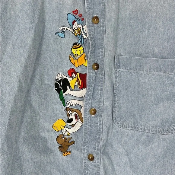 Warner Bros vintage looney toons Denim Shirt women’s small - Picture 2 of 8